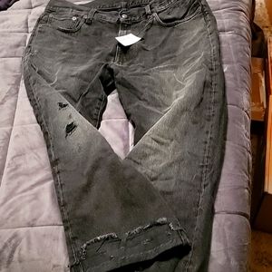R13 Distressed Boyfriend Jean's. Jake Black Size 31